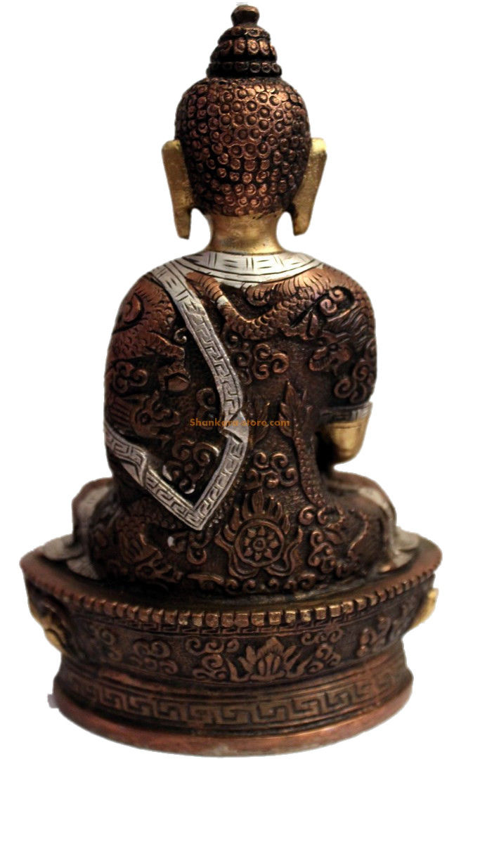 Miniature : Statue Bouddha Akshobhya Bronze N30