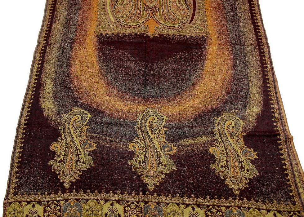 Miniature : Etole Laine Jamavar Motif Cachemire Paisley Reversible N2