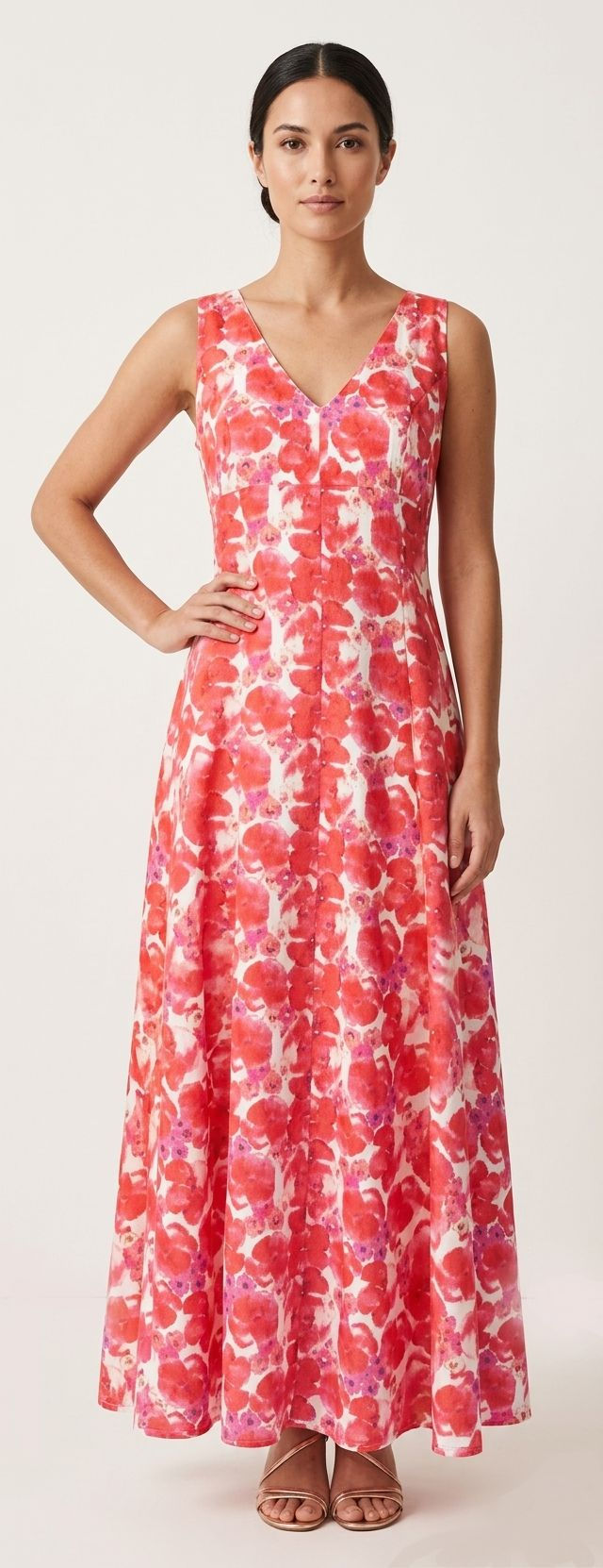 Miniature : Robe Longue Princesse - Coquelicot - 21013RBLP