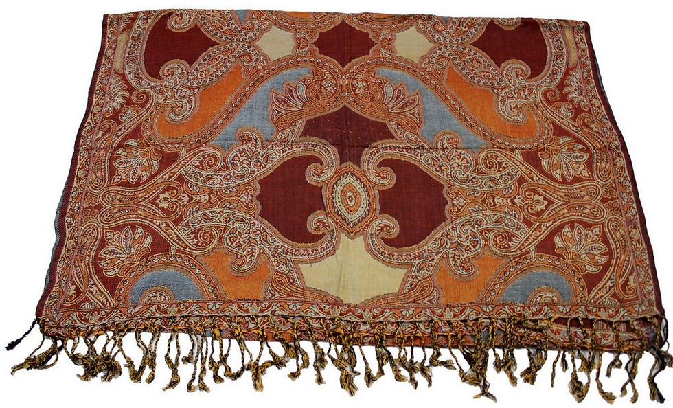 Miniature : Étole Viscose Motif Cachemire Ajouré  N6