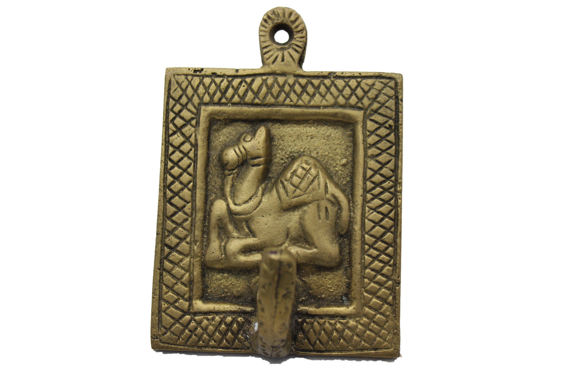 Patère 1 crochet Dromadaire Dhokra Bronze N444