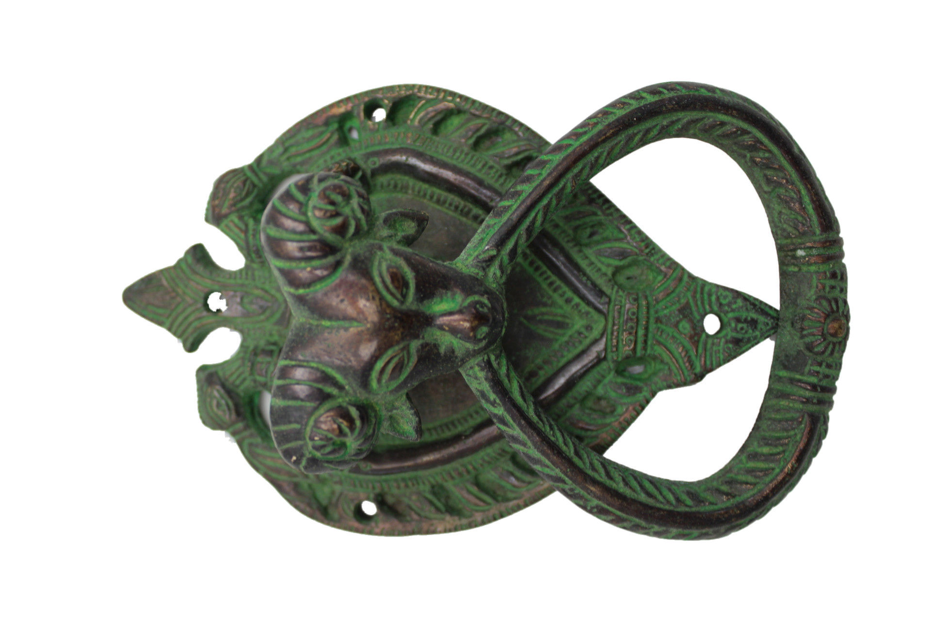 Heurtoir de porte d'entrée Tête de Belier Bronze N458