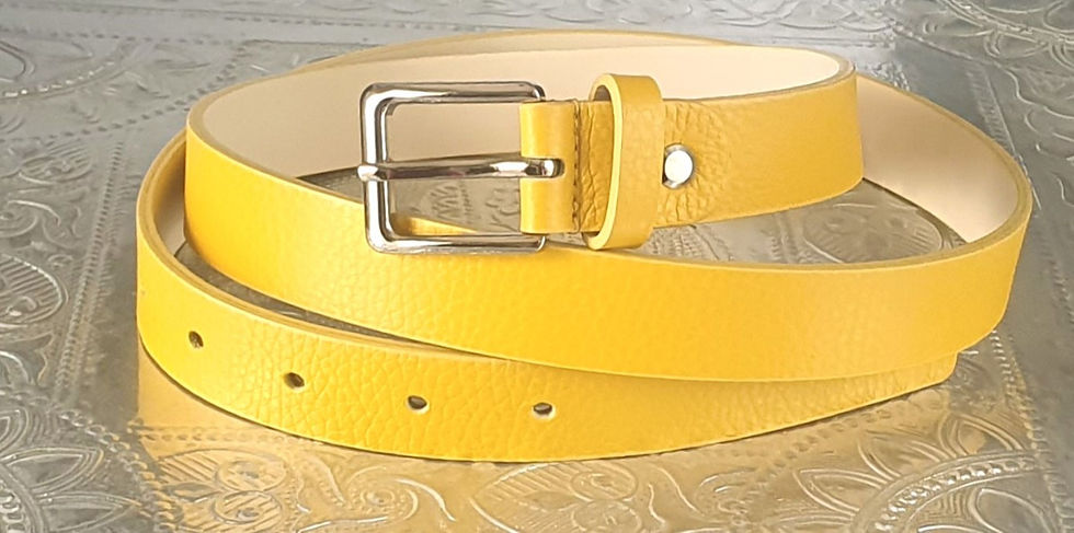Miniature : Ceinture - Cuir - Jaune