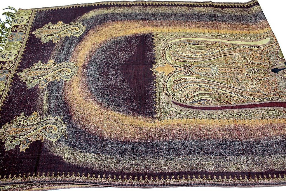 Miniature : Etole Laine Jamavar Motif Cachemire Paisley Reversible N2