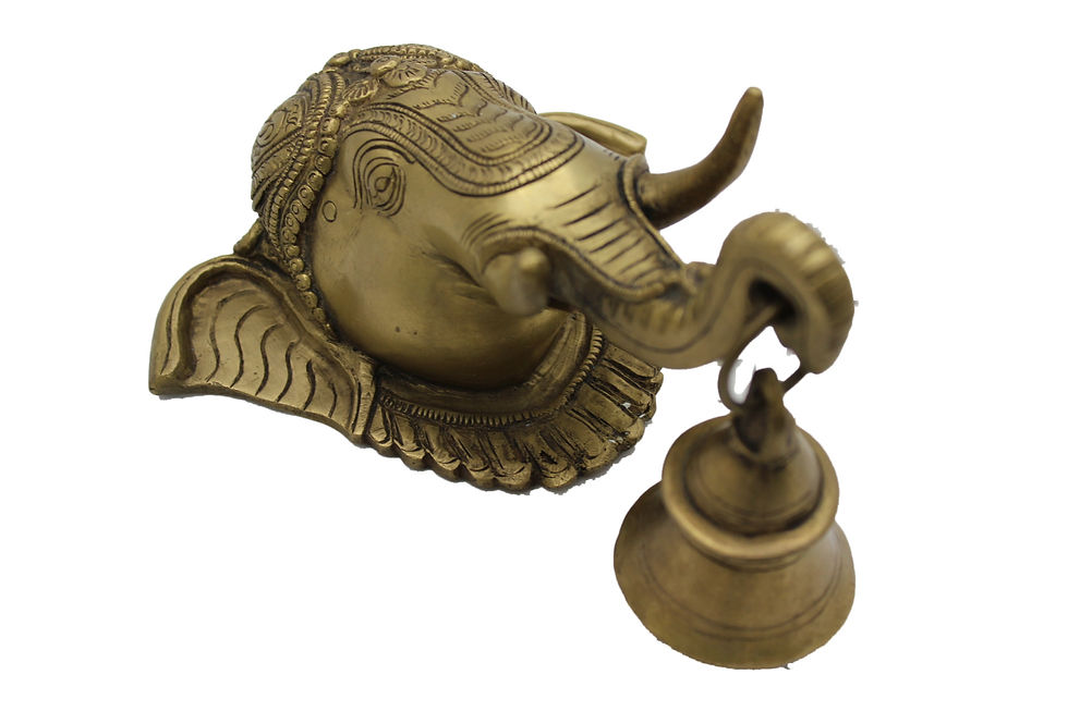 Tete Elephant Cloche murale Bronze N461