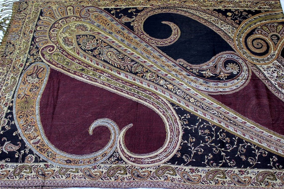 Miniature : Étole Viscose Motif Cachemire Ajouré Argenté  N11