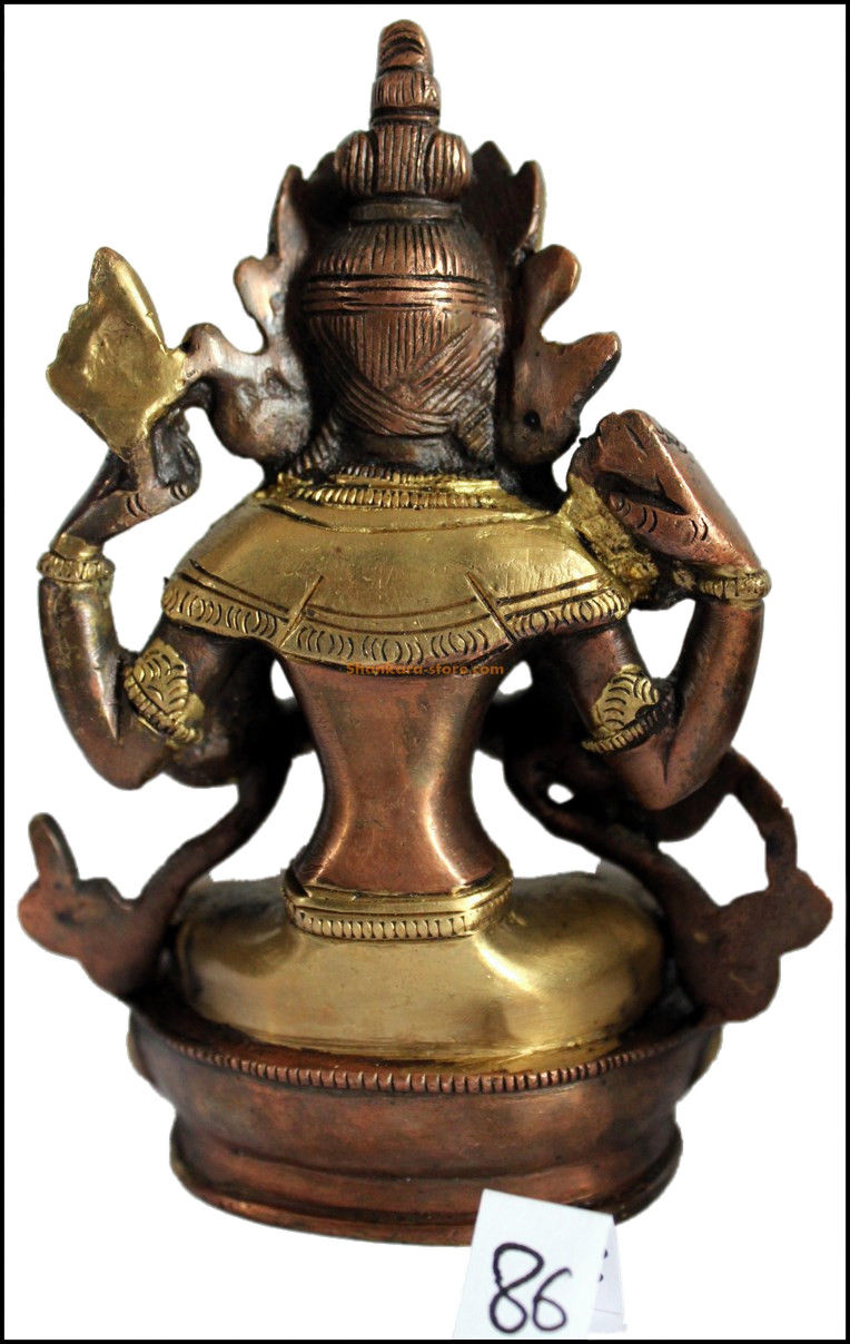 Miniature : Statue Bodhisattva Avalokitesvara Bronze N86