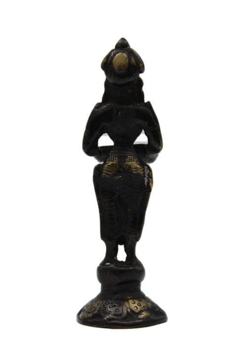 Miniature : Statue Lampe à huile Deepa Lakshmi Bronze N350
