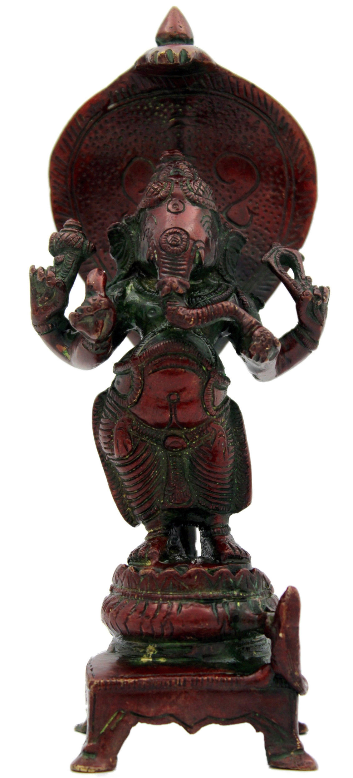Statue Ganesh Vighmaraja debout sur le serpent  Sheshnag Bronze N 270