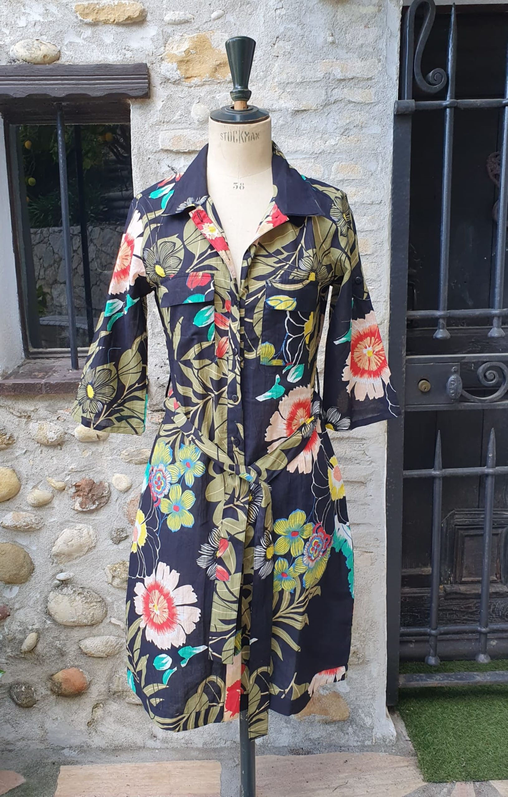Robe Courte Chemise Saharienne - Yin - 20006RCCB -