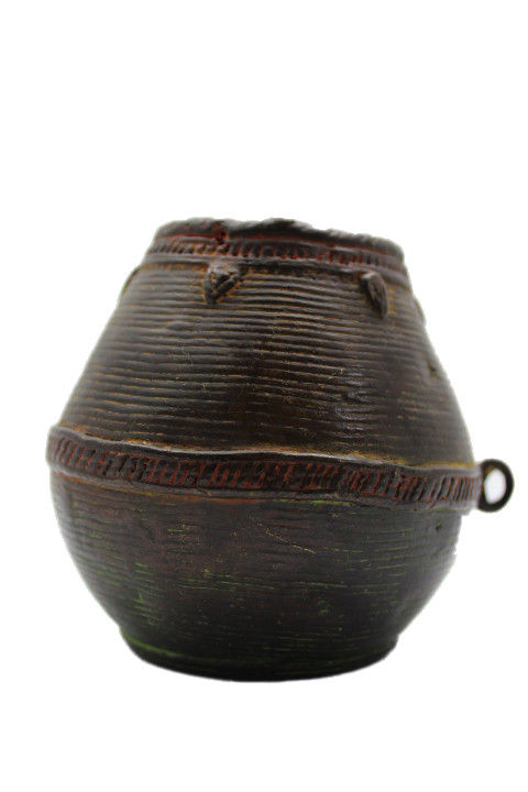 Miniature : Objet Pot mesure Dhokra Bronze N359