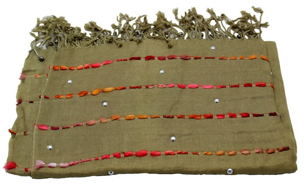 Miniature : Étole Viscose Unie Rayée Bambou  N11