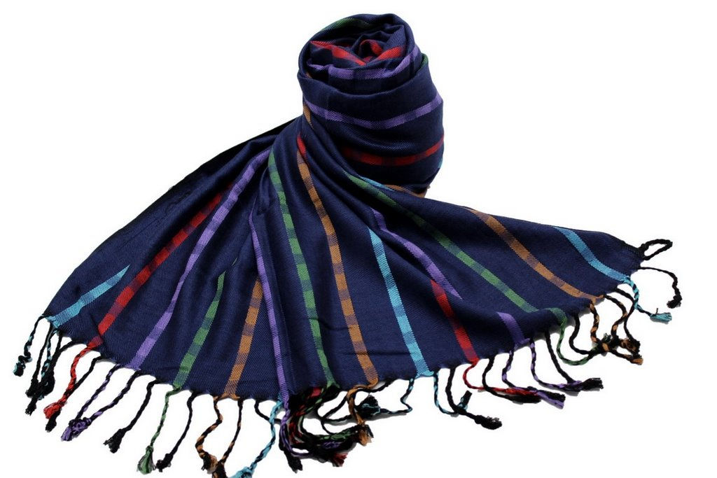 Étole Viscose Rayée Réversible  N12