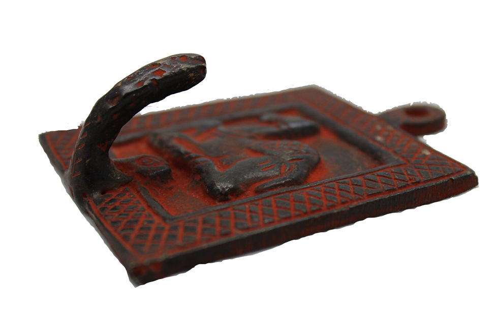 Miniature : Patère 1 crochet Dromadaire Dhokra Bronze N445