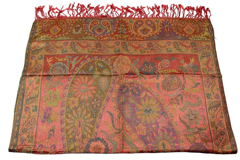 Miniature : Étole Viscose Motif Cachemire Satiné  N5