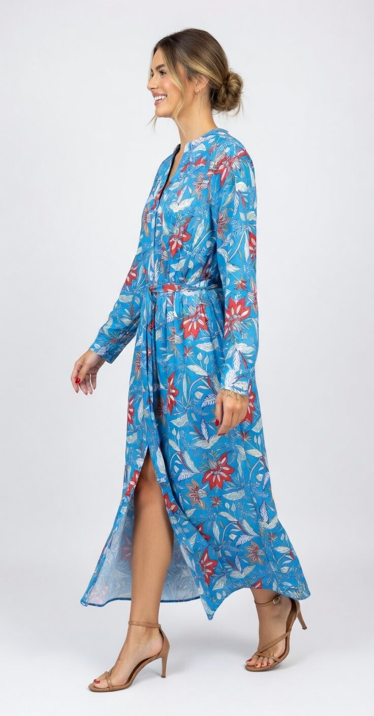 Miniature : Robe Longue Plissée - Neela Sanganeri - 20045RBLPL