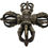 Miniature : Double Vajra croisé Visvavajra, Dorjé Gyatram Bronze  N459