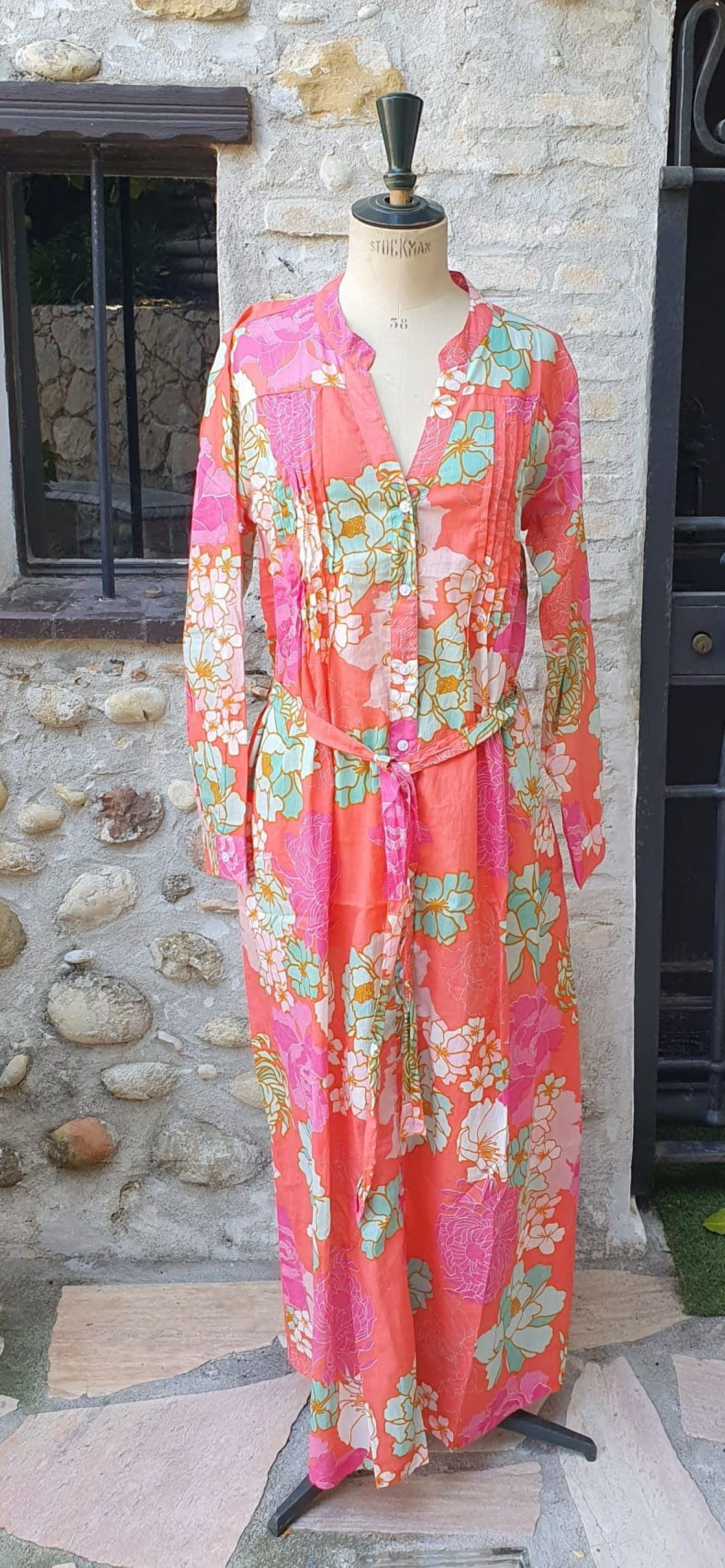 Robe Longue Plissée - Vermeil Dream - 20039RBLPL