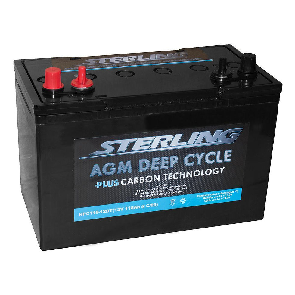 Thumbnail: sterling agm lead-carbon 120ah battery