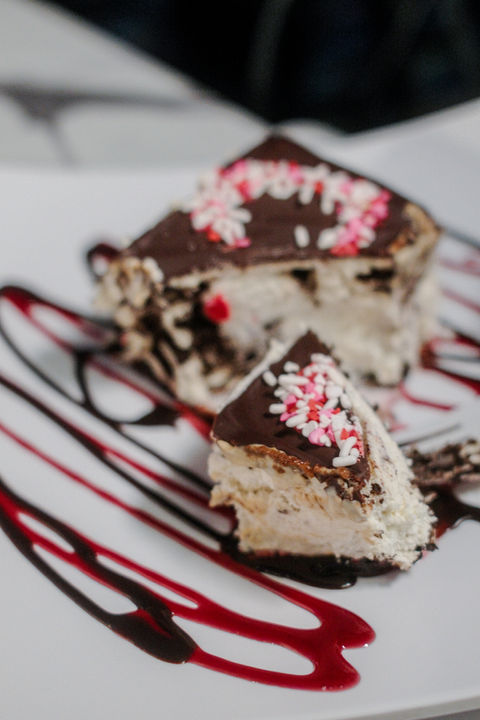 Chocolate dessert served at Friends Café in New Brunswick NJ
