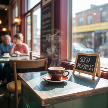 coffee shop photoshoot