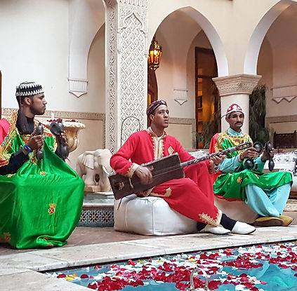 Musiciens Gnaouas au Riad