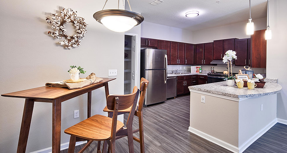 Beautiful kitchen in the furnished model