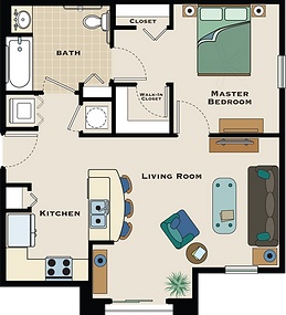 1 Berdoom/1 Bath - UFAS compliant