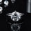 Thumbnail: SGARIT Jewellery S925 Sterling Silver Gold Plated 5 Carat Moissanite Diamond Rin