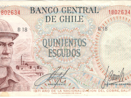 Austeridad gráfica en Billetes de Chile.
