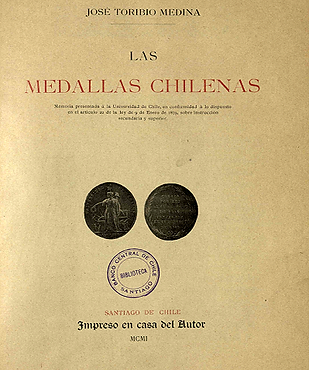 MEDALLAS CHILENAS JT MEDINA - PORTADA.pn