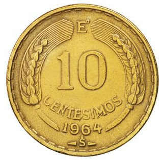 1964 - 10 CENTÉSIMOS DE E°
