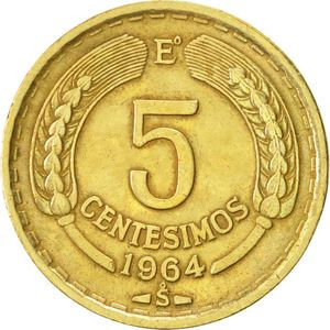 1964 - 5 CENTÉSIMOS DE E°
