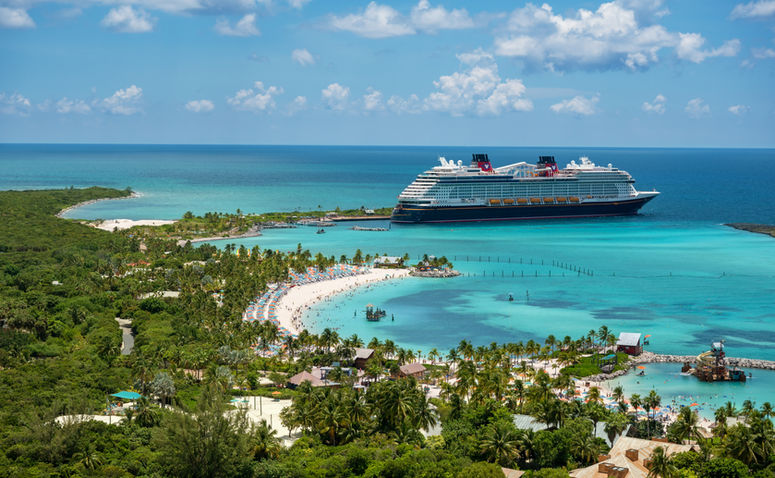 Disney Cruise Line ship at Castaway Cay