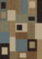 SOHO COLLECTION RECTANGLES 6106 BLUE AREA RUG