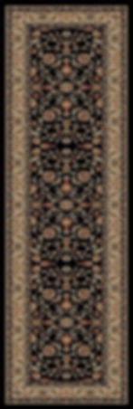 Jewel Marash 4933 Black 2'3"X7'7" Pre-Cut Runner