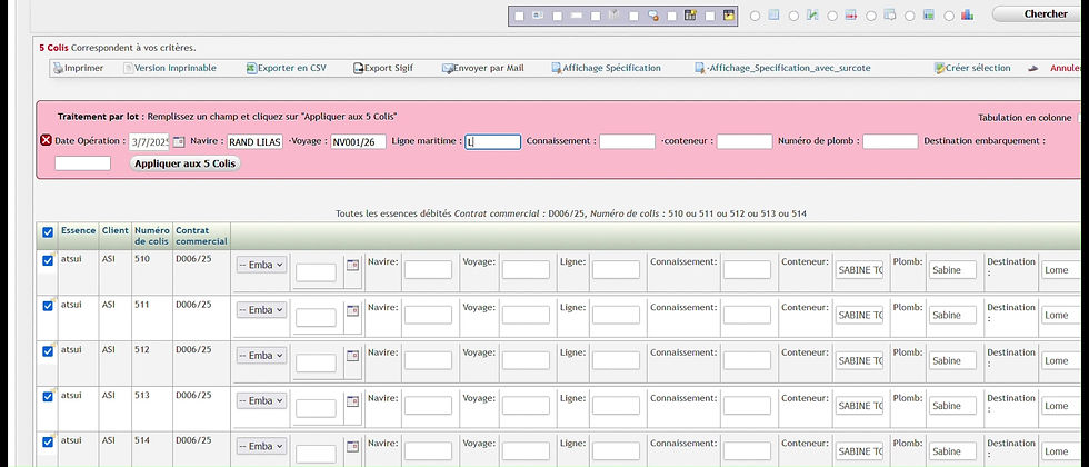Thumbnail: Module de Facturation et suivi des données export (Grumes/Débités)