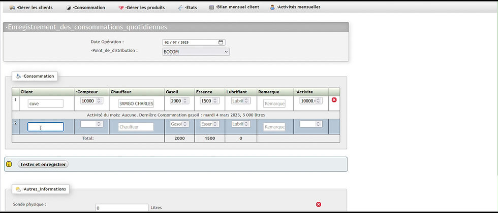 Miniature : Module de Gestion de stock de carburant