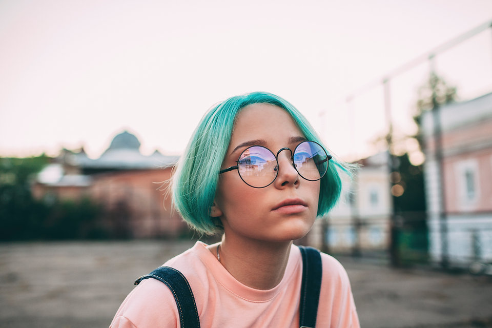 Girl with Blue Hair
