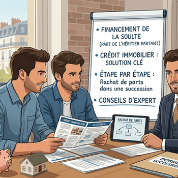 Soulte et crédit immobilier : comment financer le rachat de parts dans une succession ?