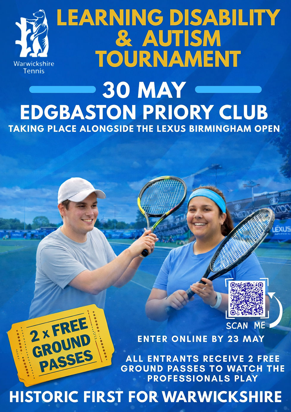 Learning Disability Tennis Competition at Edgbaston Priory Club – Enter Now