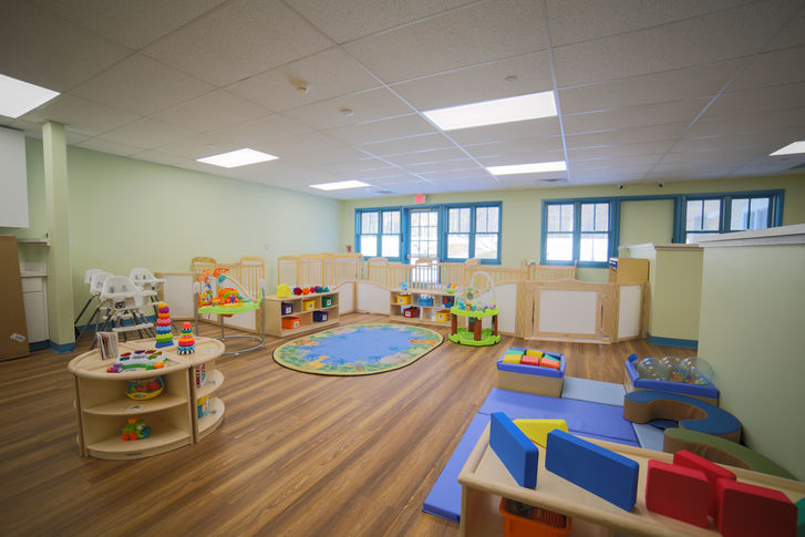 Interior childcare classroom after construction in Wilmington, Delaware