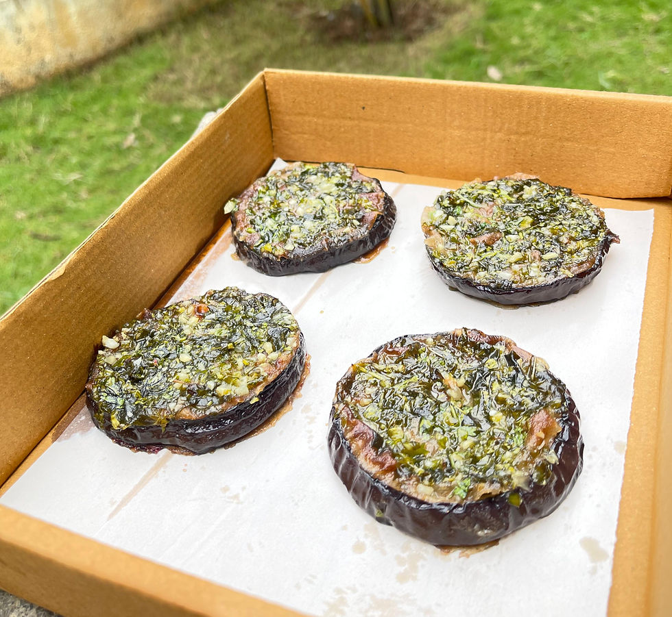 Honey Chilli Roasted Aubergiene image