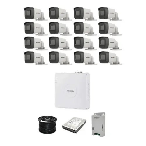 HikVision 16 Ch Turbo HD Kit - Embedded DVR - 16 x HD1080P Camera - 20M