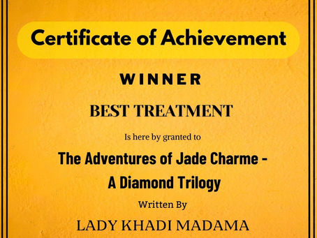 January Third Week Winners !!! The Adventures of Jade Charme - A Diamond Trilogy Bagged Awards!!! Congratulation !!!