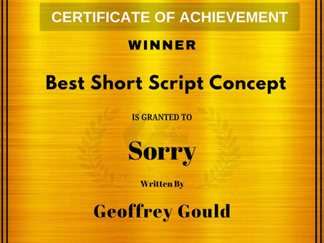 Sorry won Best Short Script Concept !!! Congratulations !!!