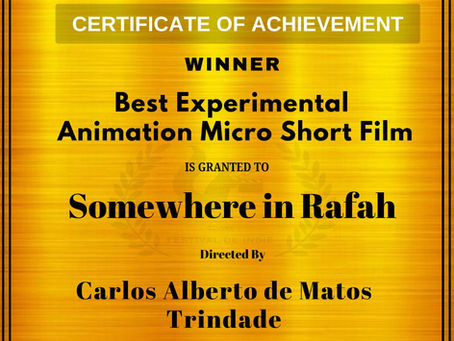 Somewhere in Rafah won Best Experimental Animation Short Film !!! Congratulations !!!