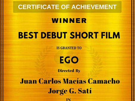 Congratulations !!!EGO WON BEST DEBUT SHORT FILM AWARD !!!