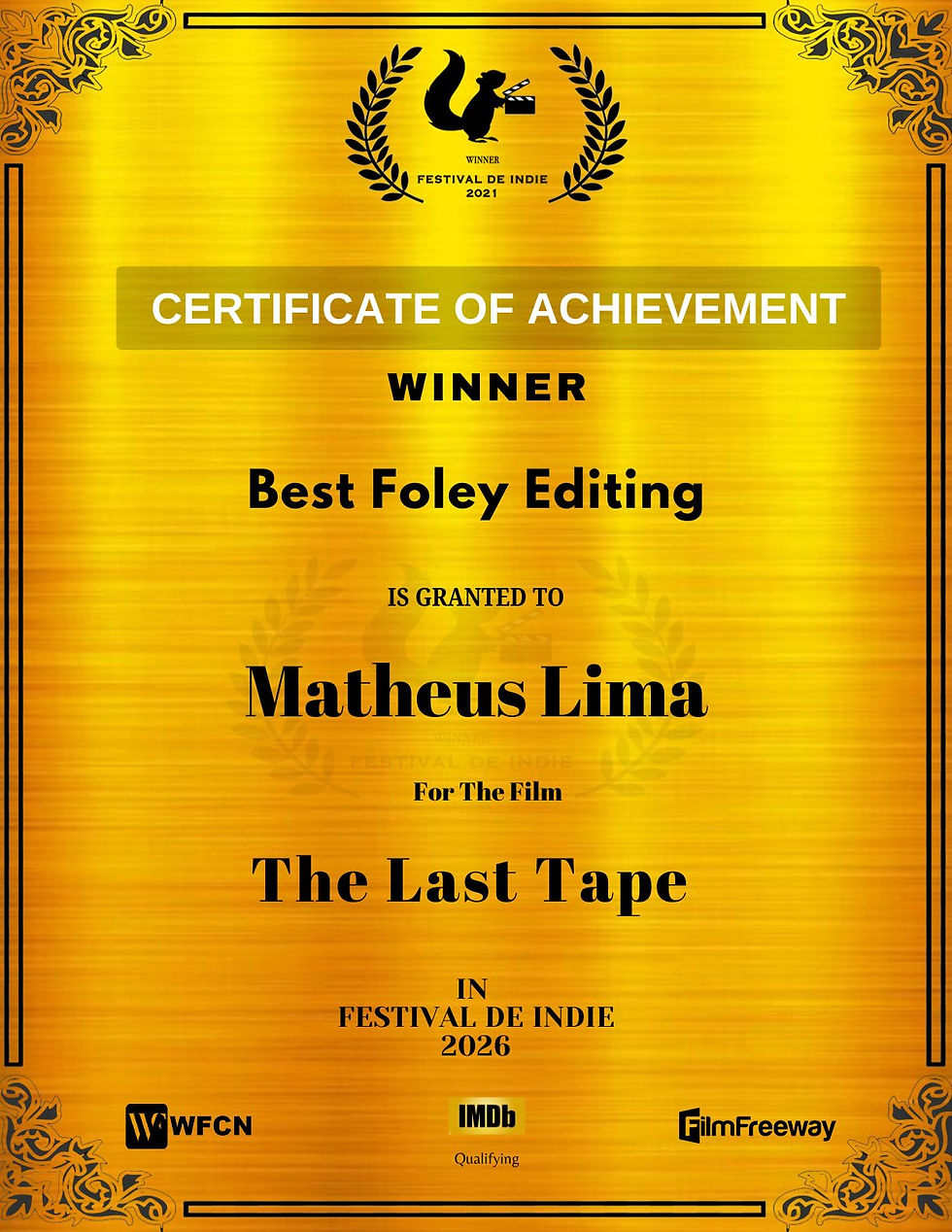 The Last Tape won 4 Major Awards !!! Congratulations !!!