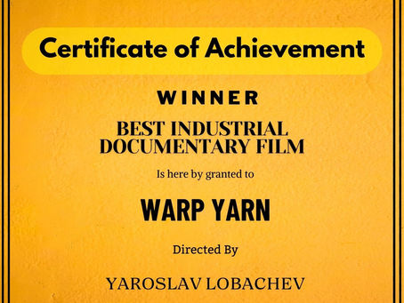 January Fourth Week Winners !!! Warp Yarn Bagged Best Industrial Documentary Film !!! Congratulation !!!